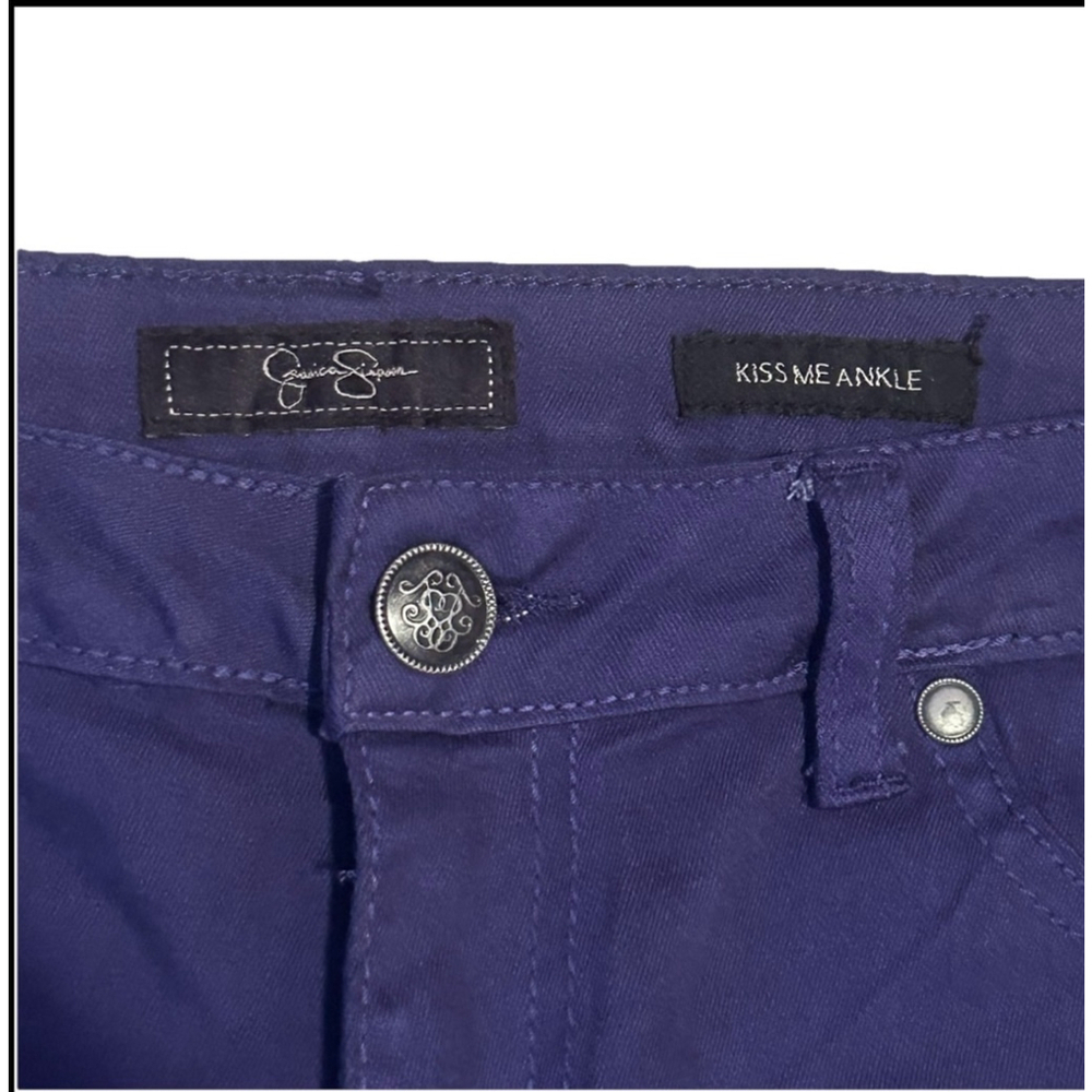 Women’s Jessica Simpson Purple Kiss Me Zipper Ankle Pants Size 30 - Picture 3 of 8